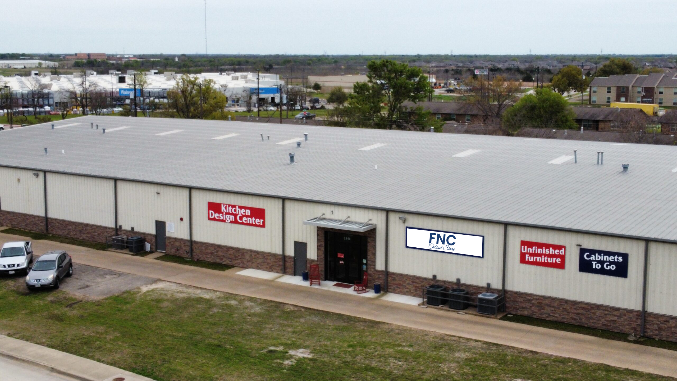 FNC Cabinet Store building front with signage and surrounding area visible